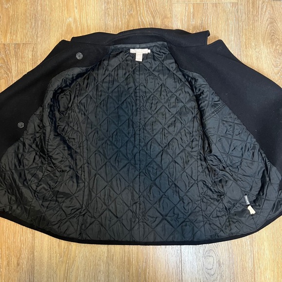 Vintage J.Crew Black Wool Peacoat | 90s Y2K Classic Double Breasted Coat size XS - Picture 11 of 11